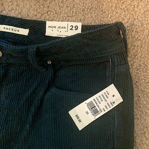 Teal corduroy Mom Jean-Pacsun